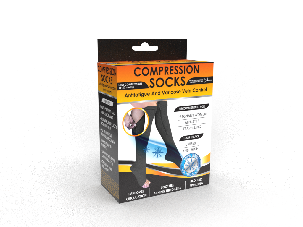 Compression Socks with Cooling Effect