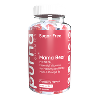 Purna® Mama Bear Prenatal Sugar Free Cranberry flavour Gummies 30s