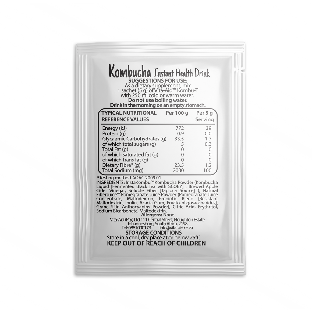 Vita-Aid™ Kombu-T™ Kombucha Instant Health Drink Pomegranate Flavour 7s